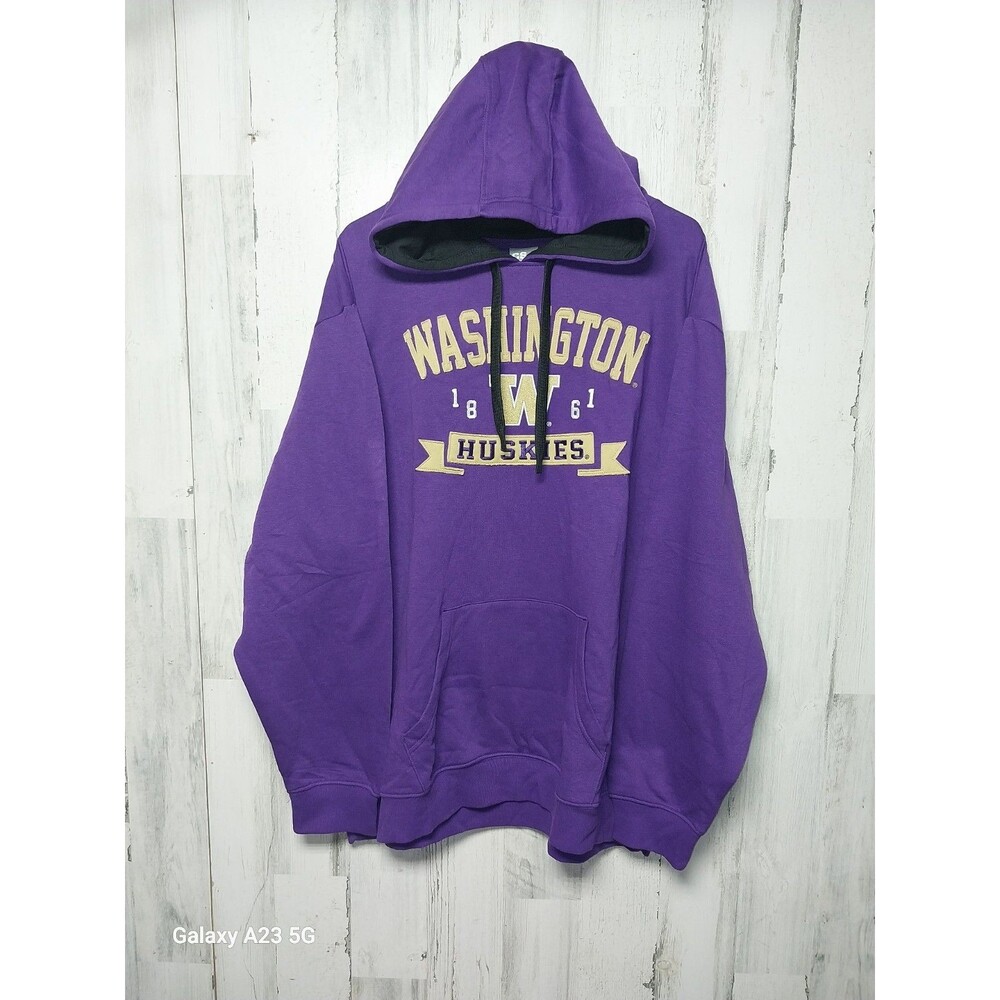 Washington Huskies Hoodie Men's Size 2XL Drawstring Front Pocket NWT